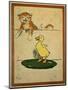 Playful English Illustration of Cats and Duck by Cecil Aldin, Ca. 1910.-Cecil Aldin-Mounted Art Print