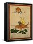 Playful English Illustration of Cats and Duck by Cecil Aldin, Ca. 1910.-Cecil Aldin-Framed Stretched Canvas