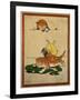 Playful English Illustration of Cats and Duck by Cecil Aldin, Ca. 1910.-Cecil Aldin-Framed Art Print