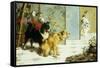 Playful Friends-Charles Van Den Eycken-Framed Stretched Canvas