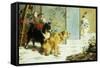 Playful Friends-Charles Van Den Eycken-Framed Stretched Canvas