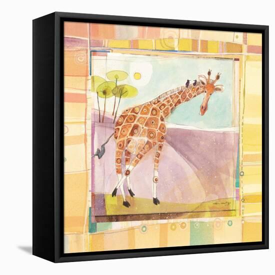 Playful Giraffe-Robbin Rawlings-Framed Stretched Canvas