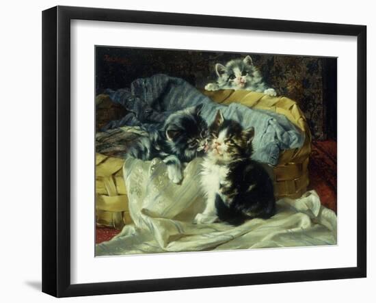 Playful Kittens-Julius Adam-Framed Giclee Print