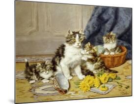 Playful Kittens-Daniel Merlin-Mounted Giclee Print