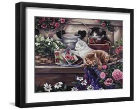 Playful Kittens-Jenny Newland-Framed Giclee Print
