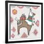 Playful Llamas I-Farida Zaman-Framed Art Print