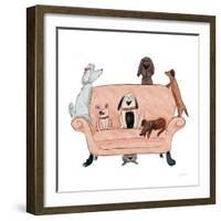 Playful Pets Dogs I-Becky Thorns-Framed Art Print