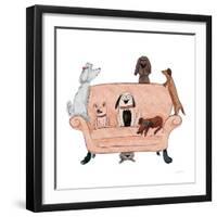 Playful Pets Dogs I-Becky Thorns-Framed Art Print