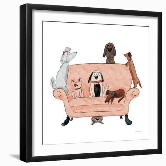 Playful Pets Dogs I-Becky Thorns-Framed Art Print