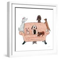 Playful Pets Dogs I-Becky Thorns-Framed Art Print