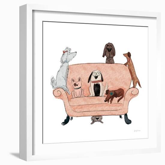 Playful Pets Dogs I-Becky Thorns-Framed Art Print