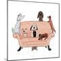 Playful Pets Dogs I-Becky Thorns-Mounted Art Print