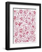 Playful Pink Flowers-Carla Martell-Framed Giclee Print
