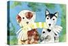 Playful Puppies-Summer Tali Hilty-Stretched Canvas