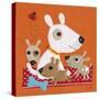 Playful Pups-Clare Beaton-Stretched Canvas