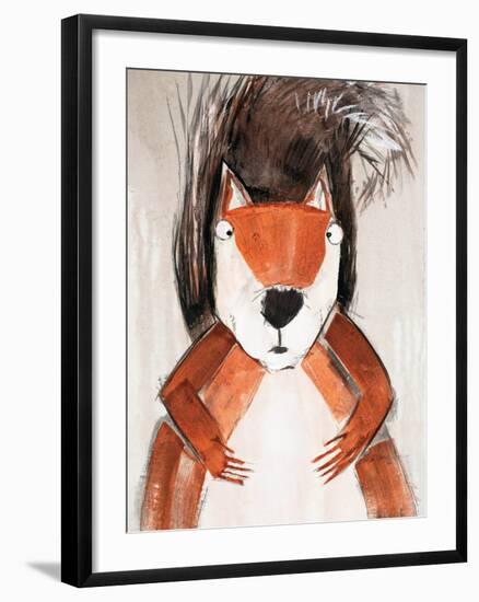 Playful Squirrel-Madelaine Morris-Framed Art Print