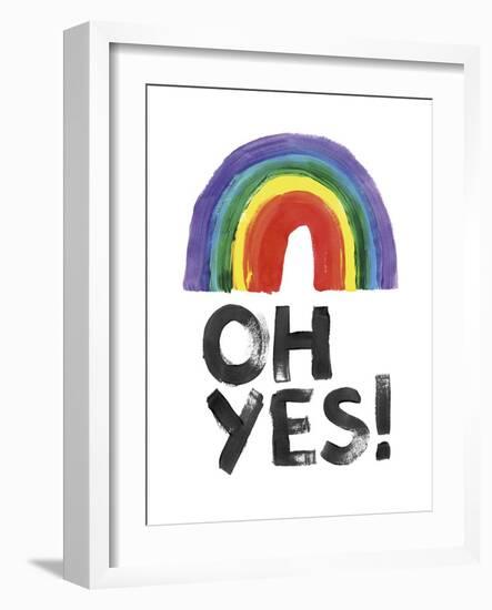 Playful Type - Yes-Lottie Fontaine-Framed Giclee Print