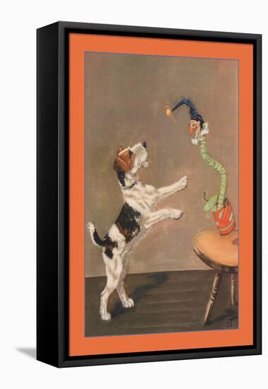 Playful Wire-Haired Terrier-Diana Thorne-Framed Stretched Canvas