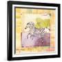 Playful Zebra-Robbin Rawlings-Framed Art Print