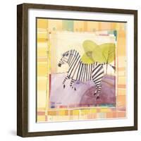 Playful Zebra-Robbin Rawlings-Framed Art Print