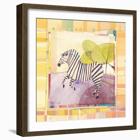 Playful Zebra-Robbin Rawlings-Framed Art Print