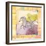 Playful Zebra-Robbin Rawlings-Framed Art Print