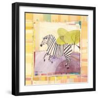 Playful Zebra-Robbin Rawlings-Framed Art Print