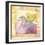 Playful Zebra-Robbin Rawlings-Framed Art Print