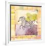 Playful Zebra-Robbin Rawlings-Framed Art Print