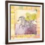 Playful Zebra-Robbin Rawlings-Framed Art Print