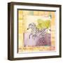 Playful Zebra-Robbin Rawlings-Framed Art Print