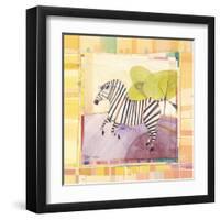 Playful Zebra-Robbin Rawlings-Framed Art Print