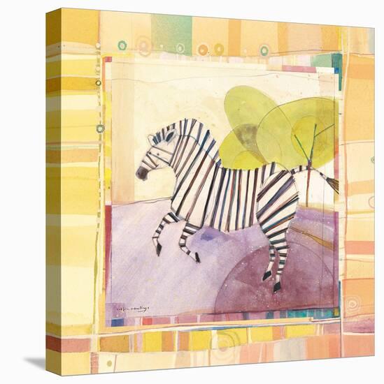 Playful Zebra-Robbin Rawlings-Stretched Canvas