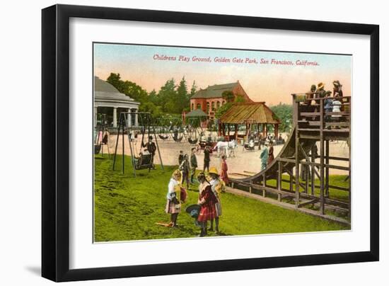 Playground, Golden Gate Park, San Francisco, California-null-Framed Art Print