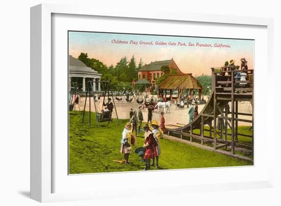 Playground, Golden Gate Park, San Francisco, California-null-Framed Art Print