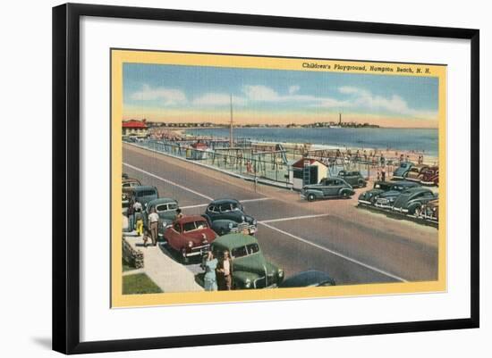 Playground, Hampton Beach, New Hampshire-null-Framed Art Print