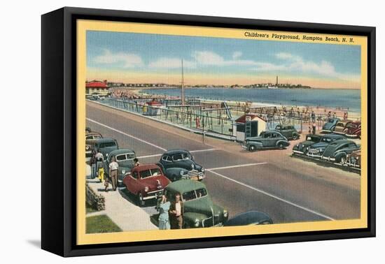 Playground, Hampton Beach, New Hampshire-null-Framed Stretched Canvas