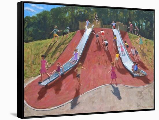 Playground, Markeaton Park, Derby-Andrew Macara-Framed Stretched Canvas