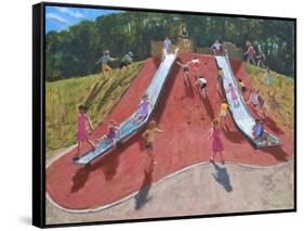 Playground, Markeaton Park, Derby-Andrew Macara-Framed Stretched Canvas