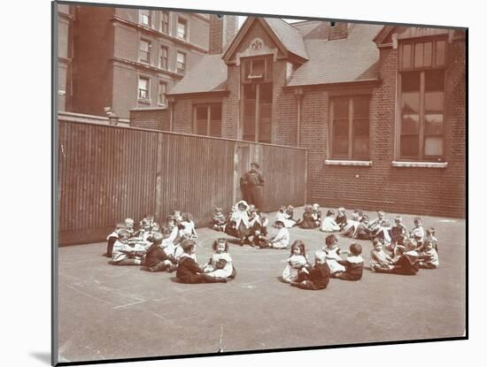 Playground Scene, Hugh Myddelton School, Finsbury, London, 1906-null-Mounted Photographic Print