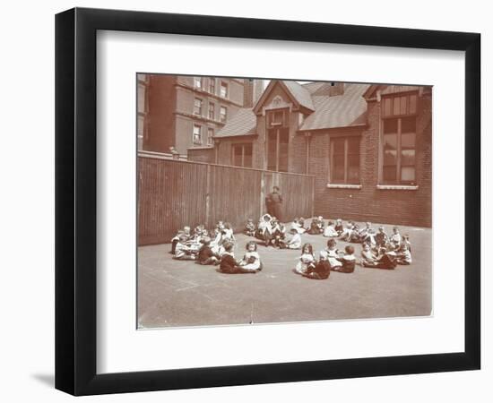 Playground Scene, Hugh Myddelton School, Finsbury, London, 1906-null-Framed Photographic Print