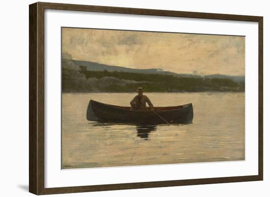 Playing a Fish, 1875, Reworked in the 1890S (Oil on Canvas)-Winslow Homer-Framed Giclee Print