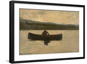 Playing a Fish, 1875, Reworked in the 1890S (Oil on Canvas)-Winslow Homer-Framed Giclee Print