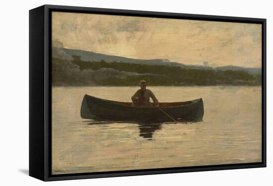 Playing a Fish, 1875, Reworked in the 1890S (Oil on Canvas)-Winslow Homer-Framed Stretched Canvas