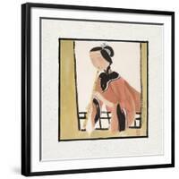 Playing a Flute-Hu Yongkai-Framed Giclee Print