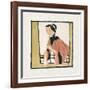 Playing a Flute-Hu Yongkai-Framed Giclee Print