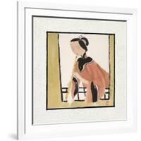 Playing a Flute-Hu Yongkai-Framed Giclee Print