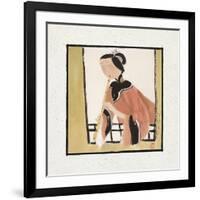 Playing a Flute-Hu Yongkai-Framed Giclee Print