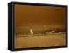 Playing a Friendly Soccer Match in a Park During a Sandstorm in Kabul, Afghanistan-null-Framed Stretched Canvas