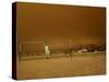 Playing a Friendly Soccer Match in a Park During a Sandstorm in Kabul, Afghanistan-null-Stretched Canvas